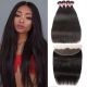 OPHELIA 10A Silky Straight Virgin Human Hair 4 Bundles With Free Part 13X4 Lace Frontal