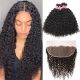 OPHELIA 10A Jerry Curly Virgin Human Hair 4 Bundles With Free Part 13X4 Lace Frontal