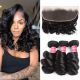 OPHELIA 10A Loose Wave Virgin Human Hair 3 Bundles With Free Part 13X4 Lace Frontal