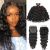 OPHELIA 10A Natural Wave Virgin Human Hair 3 Bundles With Free Part 4X4 Lace Closure